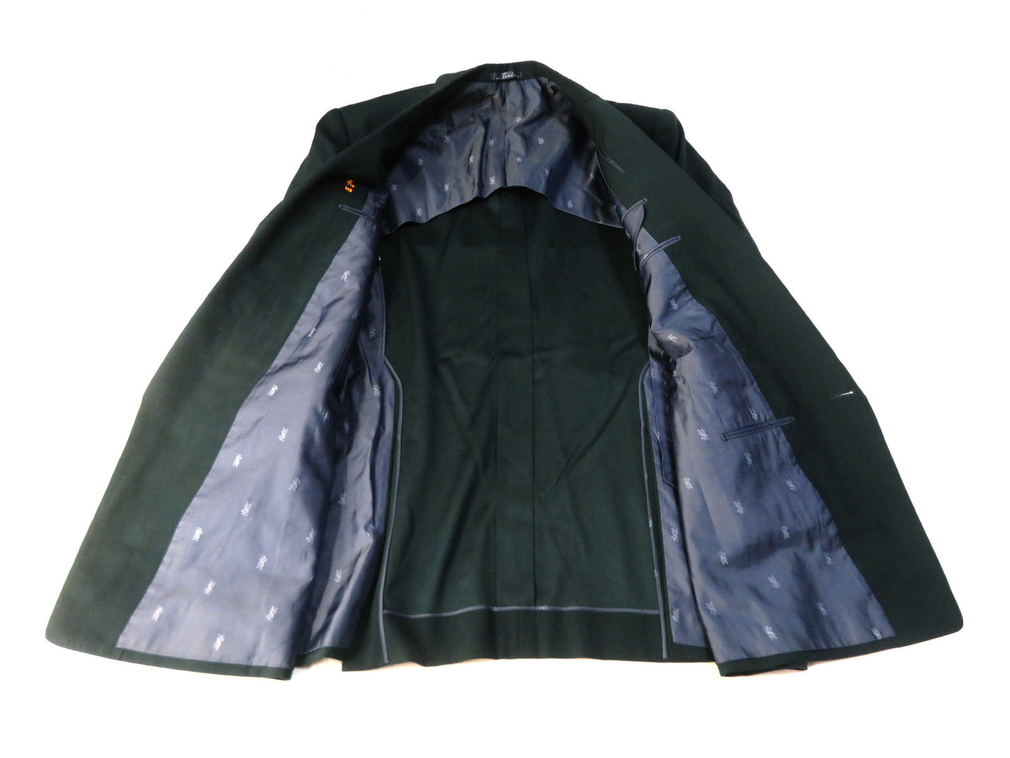 Yves Saint Laurent YSL logo lining double-breasted jacket