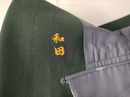 Yves Saint Laurent YSL logo lining double-breasted jacket