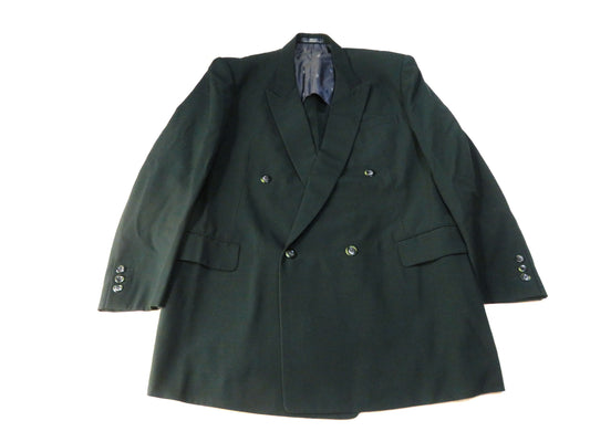 Yves Saint Laurent YSL logo lining double-breasted jacket