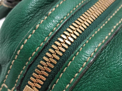 GUCCI Bamboo Horsebit Bamboo Leather Mini Boston Bag Handbag