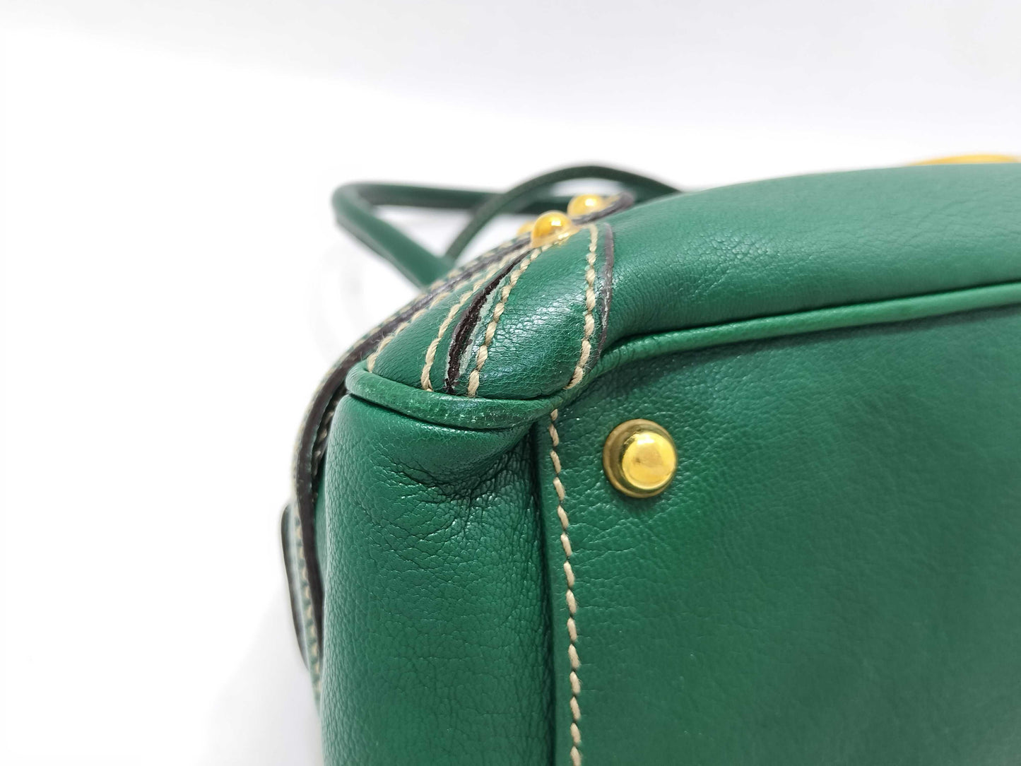 GUCCI Bamboo Horsebit Bamboo Leather Mini Boston Bag Handbag
