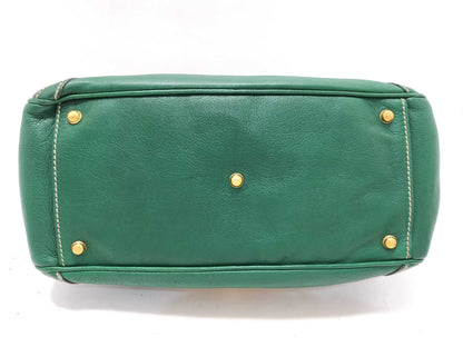 GUCCI Bamboo Horsebit Bamboo Leather Mini Boston Bag Handbag