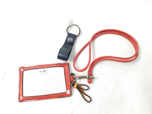 COACH 2 small items: card case, pass case, business card holder