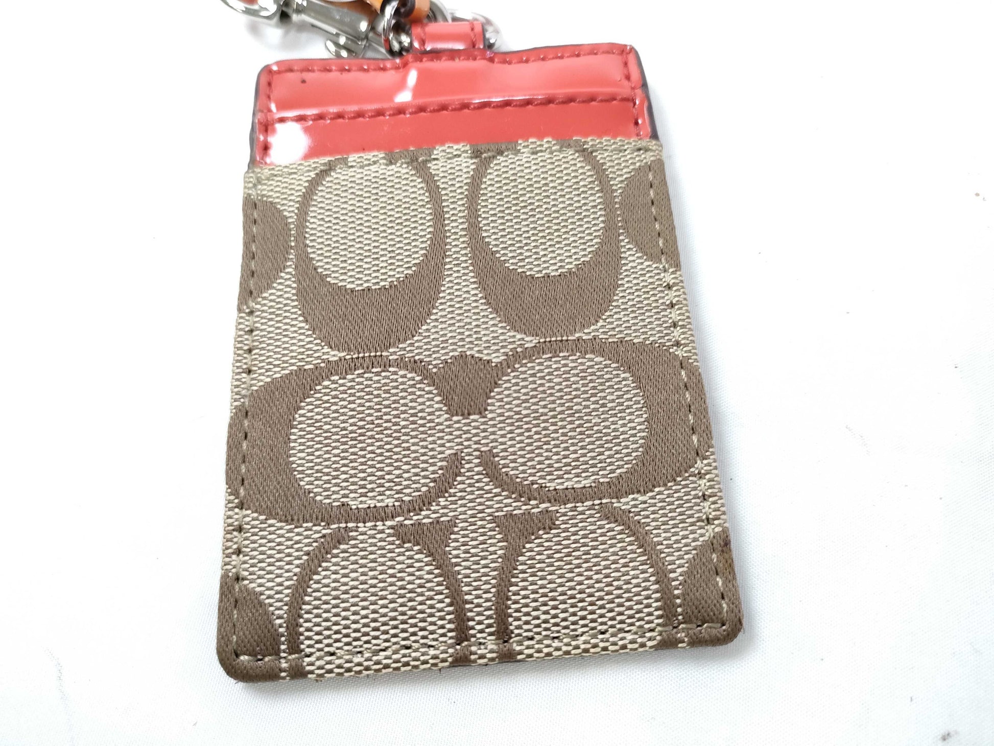COACH 2 small items: card case, pass case, business card holder