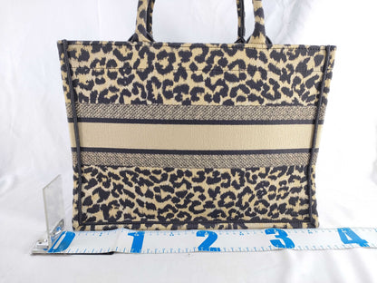 Dior Christian Dior Book Tote Leopard Print Tote Bag