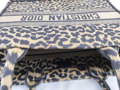 Dior Christian Dior Book Tote Leopard Print Tote Bag