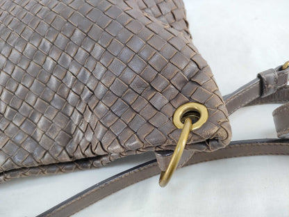 BOTTEGA VENETA Intrecciato Shoulder Bag Brown