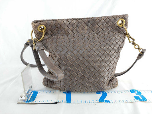 BOTTEGA VENETA Intrecciato Shoulder Bag Brown