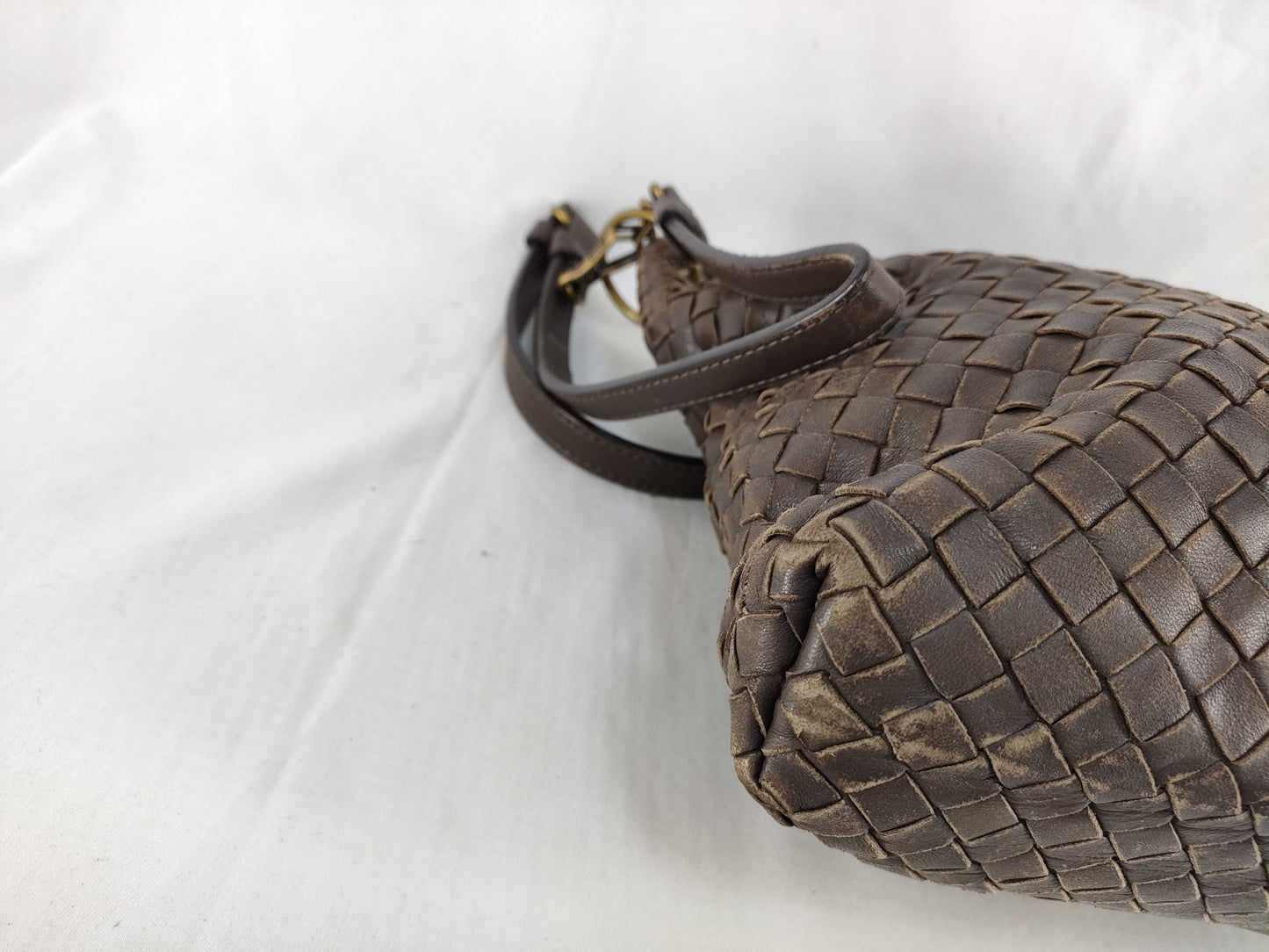 BOTTEGA VENETA Intrecciato Shoulder Bag Brown