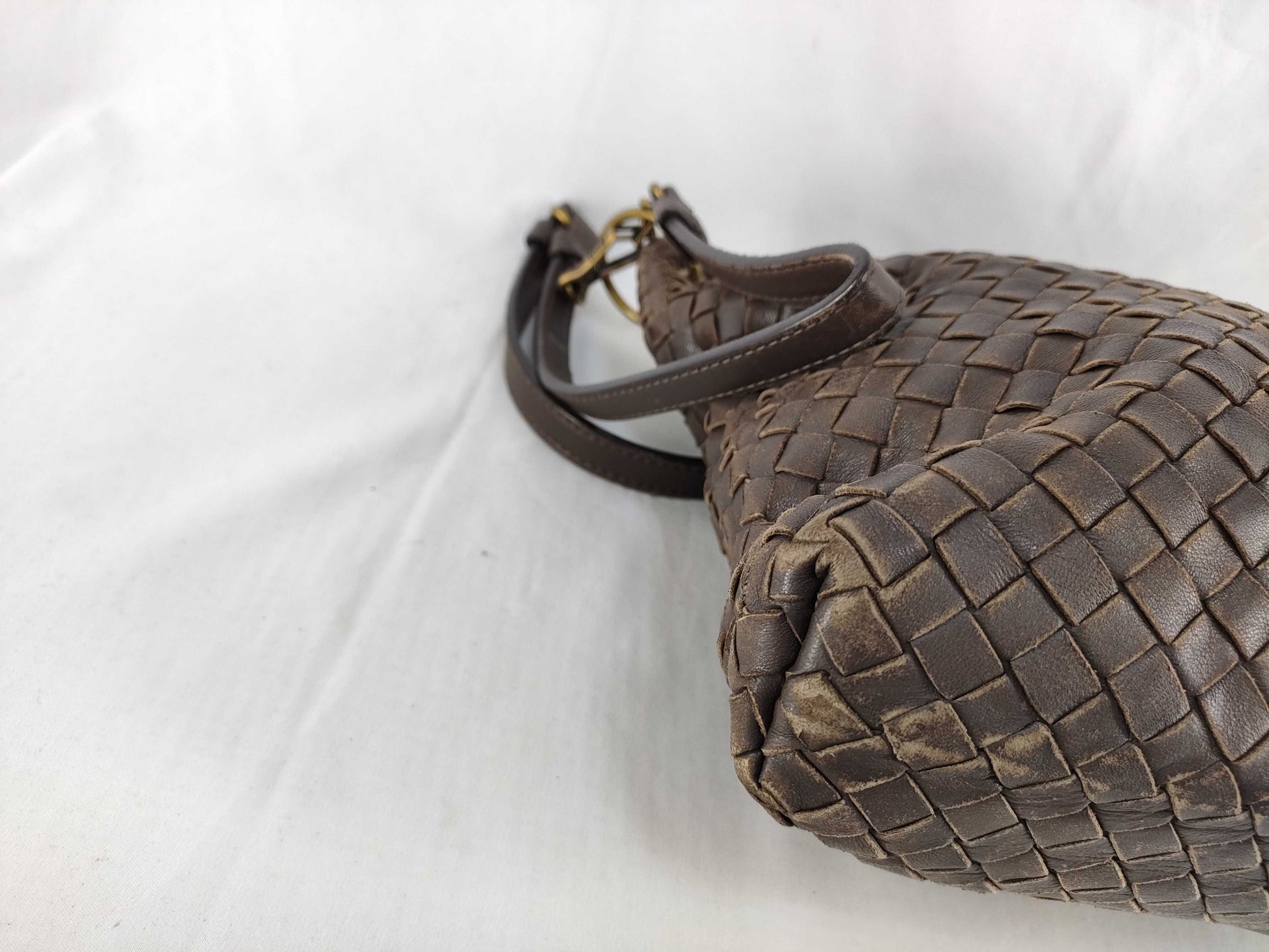 BOTTEGA VENETA Intrecciato Shoulder Bag Brown