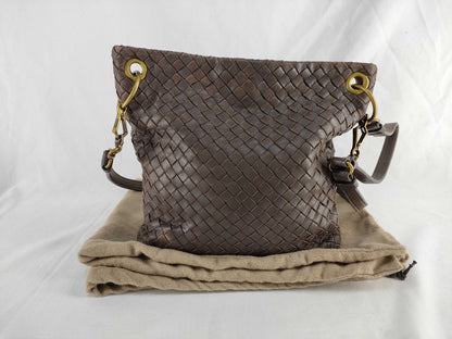BOTTEGA VENETA Intrecciato Shoulder Bag Brown