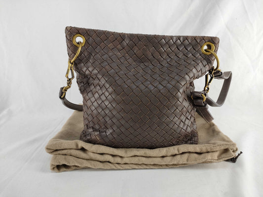 BOTTEGA VENETA Intrecciato Shoulder Bag Brown