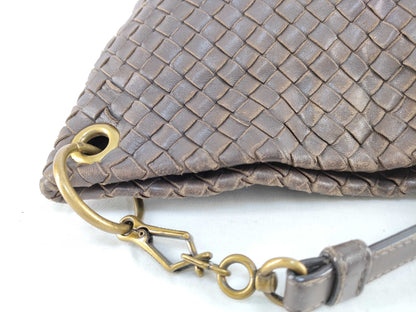 BOTTEGA VENETA Intrecciato Shoulder Bag Brown