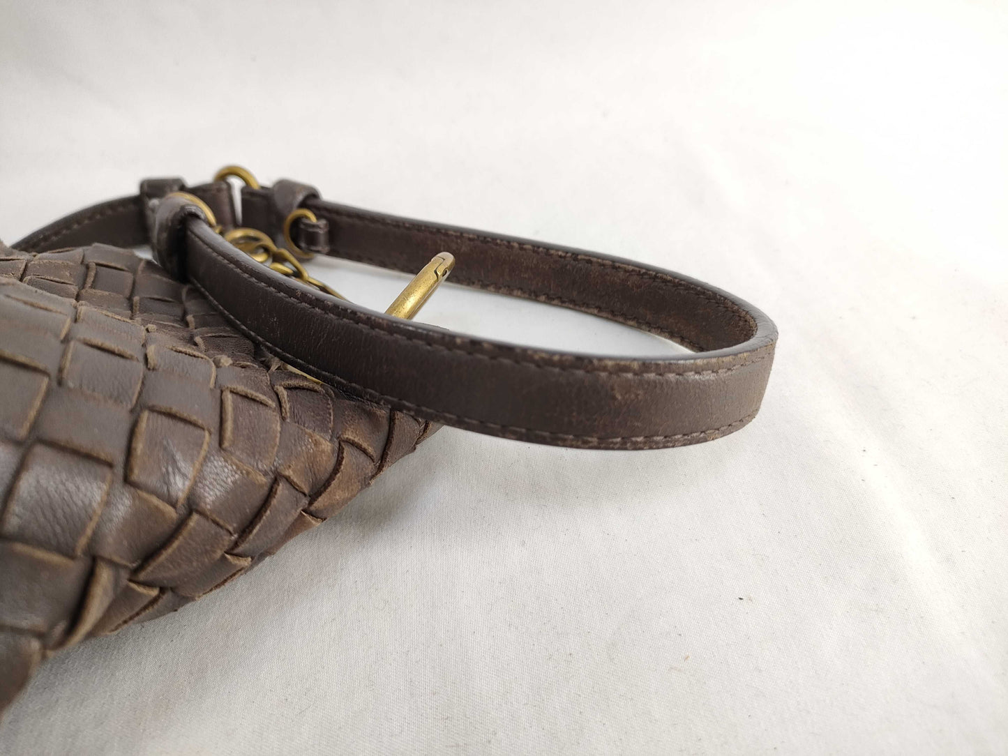 BOTTEGA VENETA Intrecciato Shoulder Bag Brown