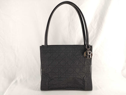 Dior Christian Dior Black Cannage Nylon Handbag