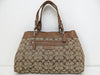 COACH COACH Signature Canvas and Leather Tote Handbag Brown