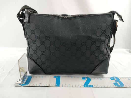 GUCCI GG Canvas Shoulder Bag, Black, 114273/001998, W27cm, Shoulder Bag