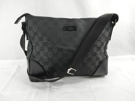 GUCCI GG Canvas Shoulder Bag, Black, 114273/001998, W27cm, Shoulder Bag