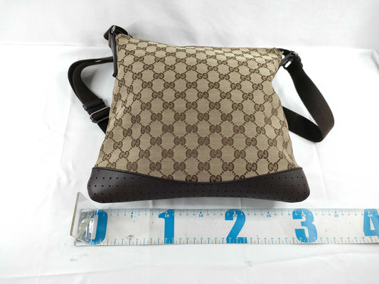 GUCCI GG Canvas Shoulder Bag, Brown/Beige, 145857, W30cm, Shoulder Bag