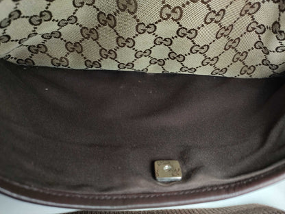 GUCCI GG Canvas Shoulder Bag, Brown/Beige, 145857, W30cm, Shoulder Bag