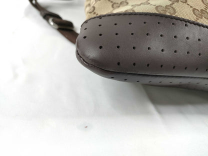 GUCCI GG Canvas Shoulder Bag, Brown/Beige, 145857, W30cm, Shoulder Bag