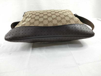 GUCCI GG Canvas Shoulder Bag, Brown/Beige, 145857, W30cm, Shoulder Bag