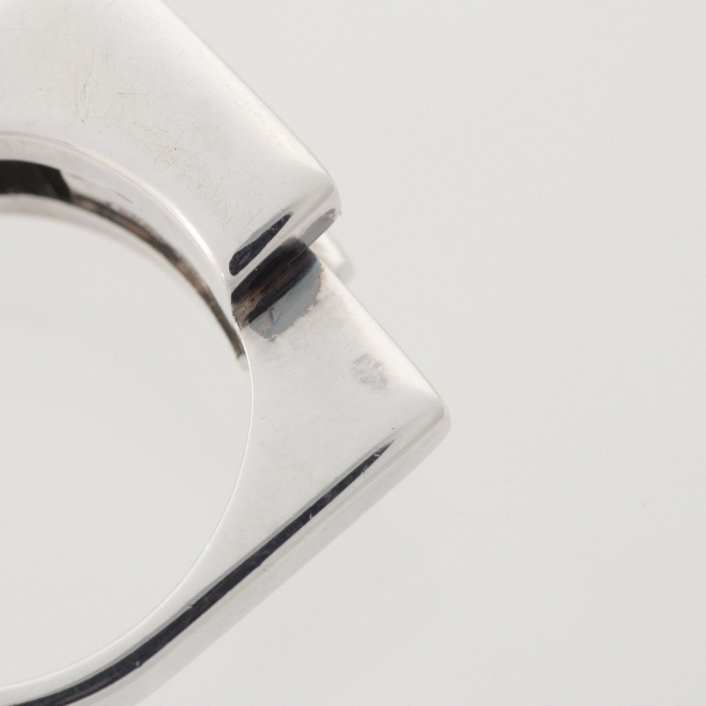 GUCCI G Logo Round Ring, 925 Silver, 9.4g