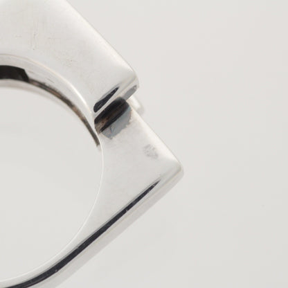 GUCCI G Logo Round Ring, 925 Silver, 9.4g