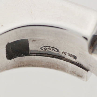 GUCCI G Logo Round Ring, 925 Silver, 9.4g