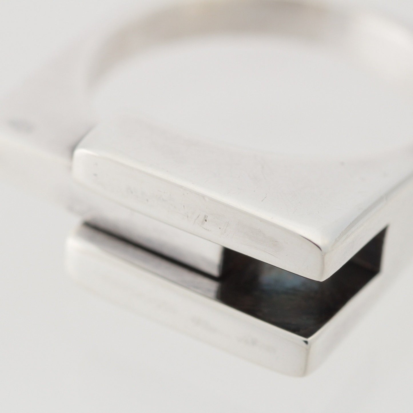 GUCCI G Logo Round Ring, 925 Silver, 9.4g