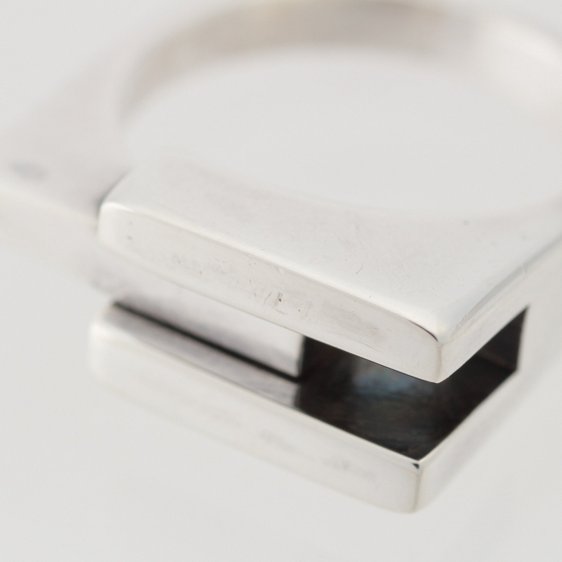 GUCCI G Logo Round Ring, 925 Silver, 9.4g