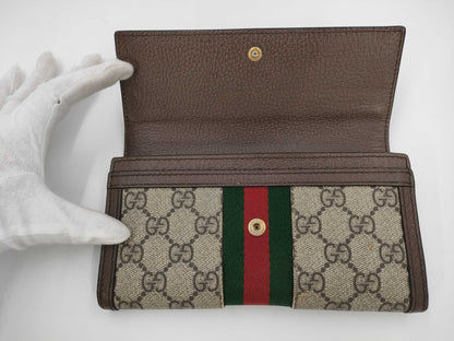 GUCCI GG Canvas Long Wallet