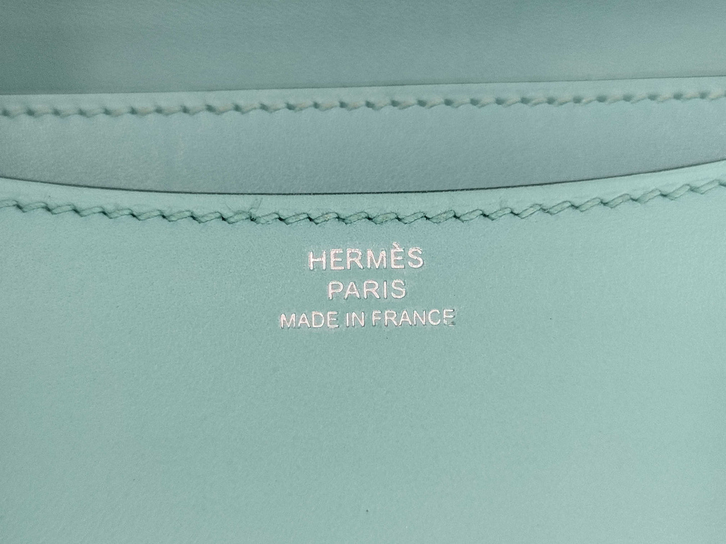 HERMES Constance 3 Mini 18 Lizard Blue Atoll T Shoulder Bag