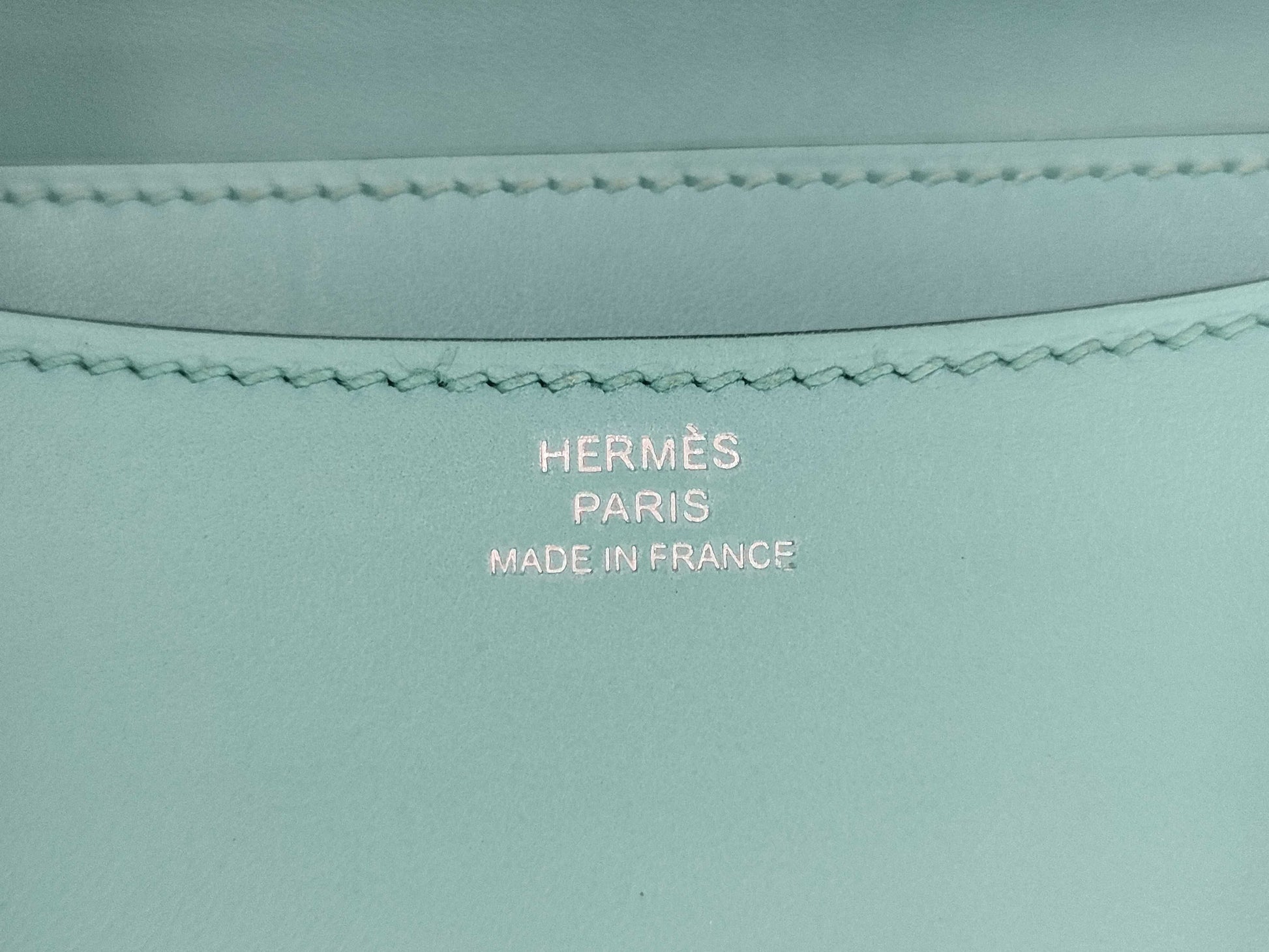 HERMES Constance 3 Mini 18 Lizard Blue Atoll T Shoulder Bag