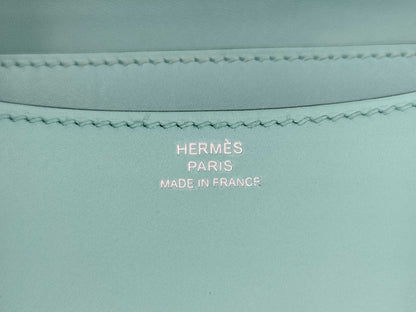 HERMES Constance 3 Mini 18 Lizard Blue Atoll T Shoulder Bag