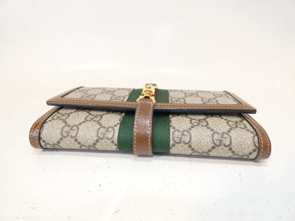 GUCCI Jackie GG Supreme Sherry Continental Wallet Chain Shoulder Bag