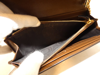 GUCCI Jackie GG Supreme Sherry Continental Wallet Chain Shoulder Bag
