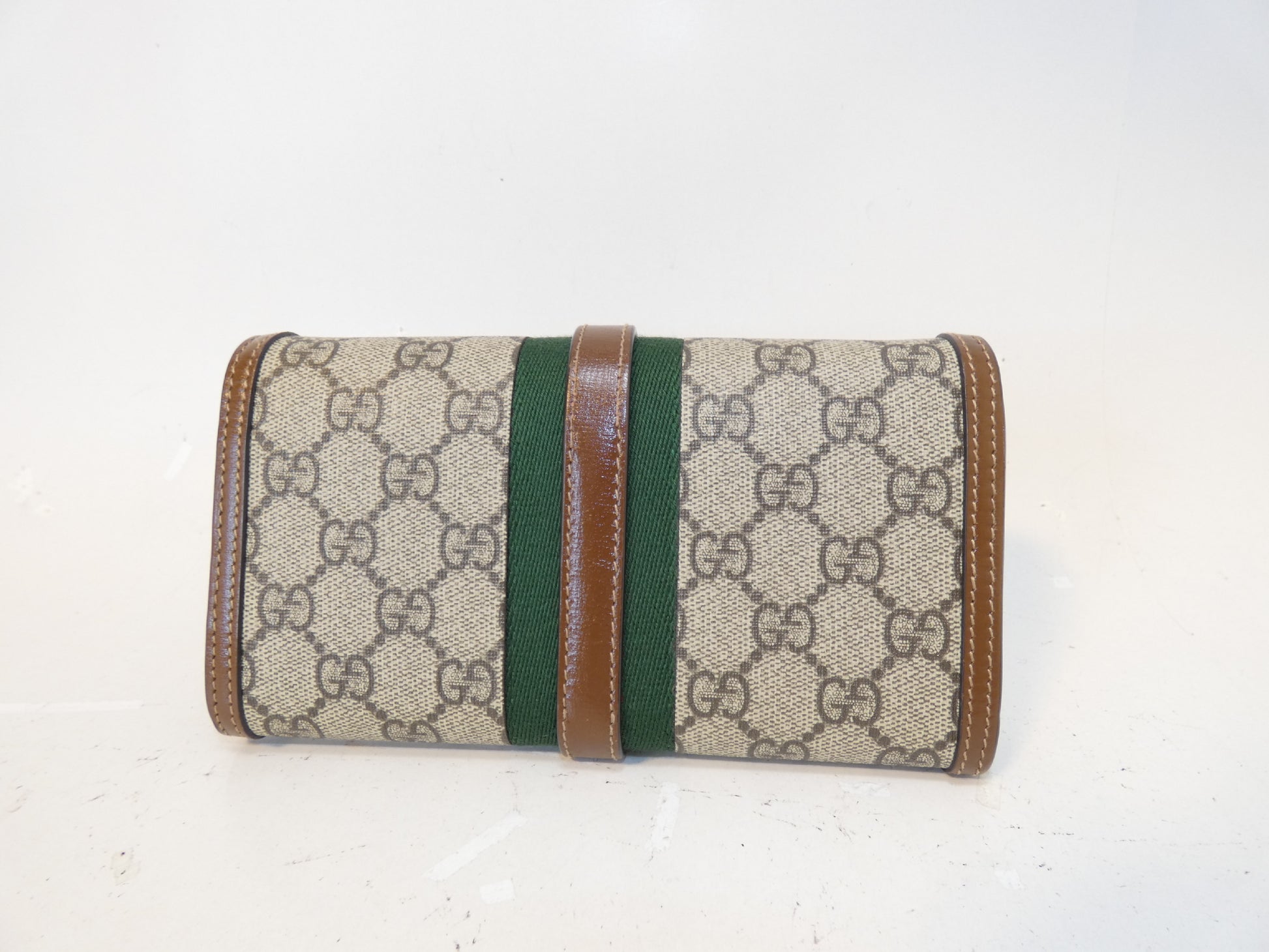 GUCCI Jackie GG Supreme Sherry Continental Wallet Chain Shoulder Bag