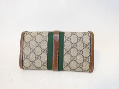 GUCCI Jackie GG Supreme Sherry Continental Wallet Chain Shoulder Bag