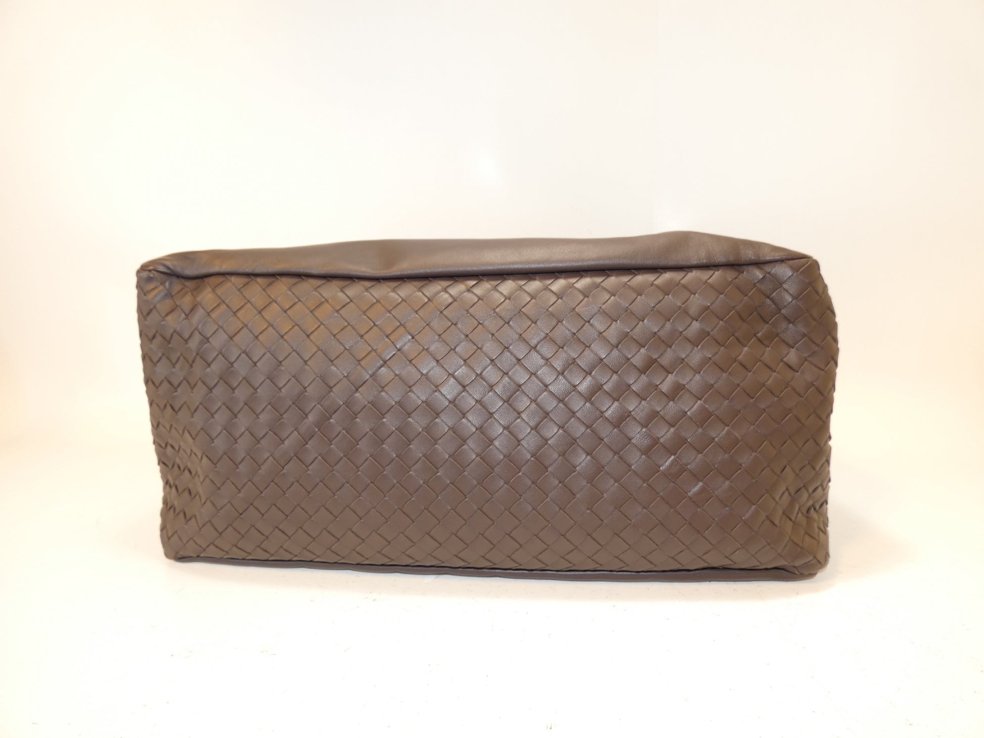 BOTTEGA VENETA Hobo Intrecciato Leather Dark Brown Shoulder Handbag