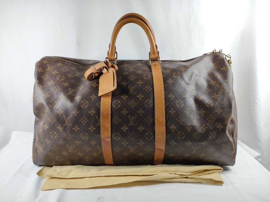 LOUIS VUITTON Monogram LV Keepall 60 Boston Bag