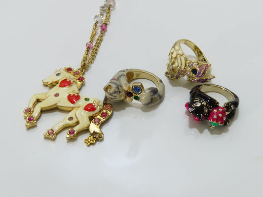 ANNA SUI ANNA SUI necklace , 3 rings 4 pieces in one set Accessories set Accessories set 