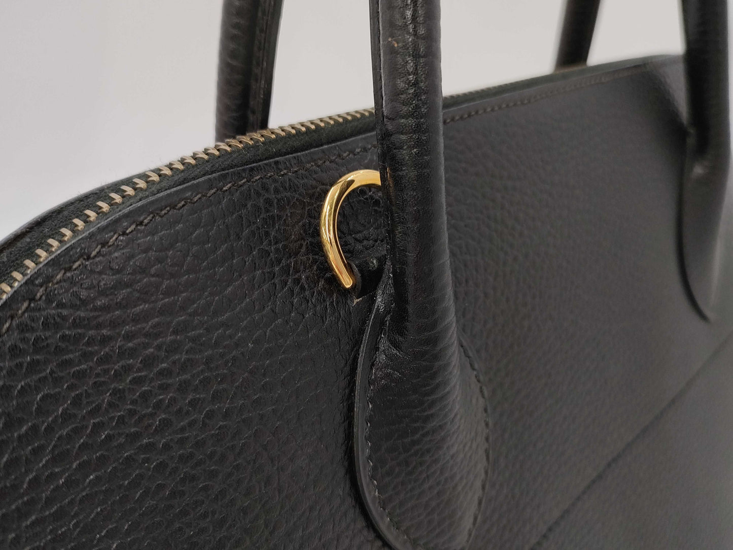 HERMES HEMRES Bolide 35 Black GD Hardware □A 2-way Handbag Handbag