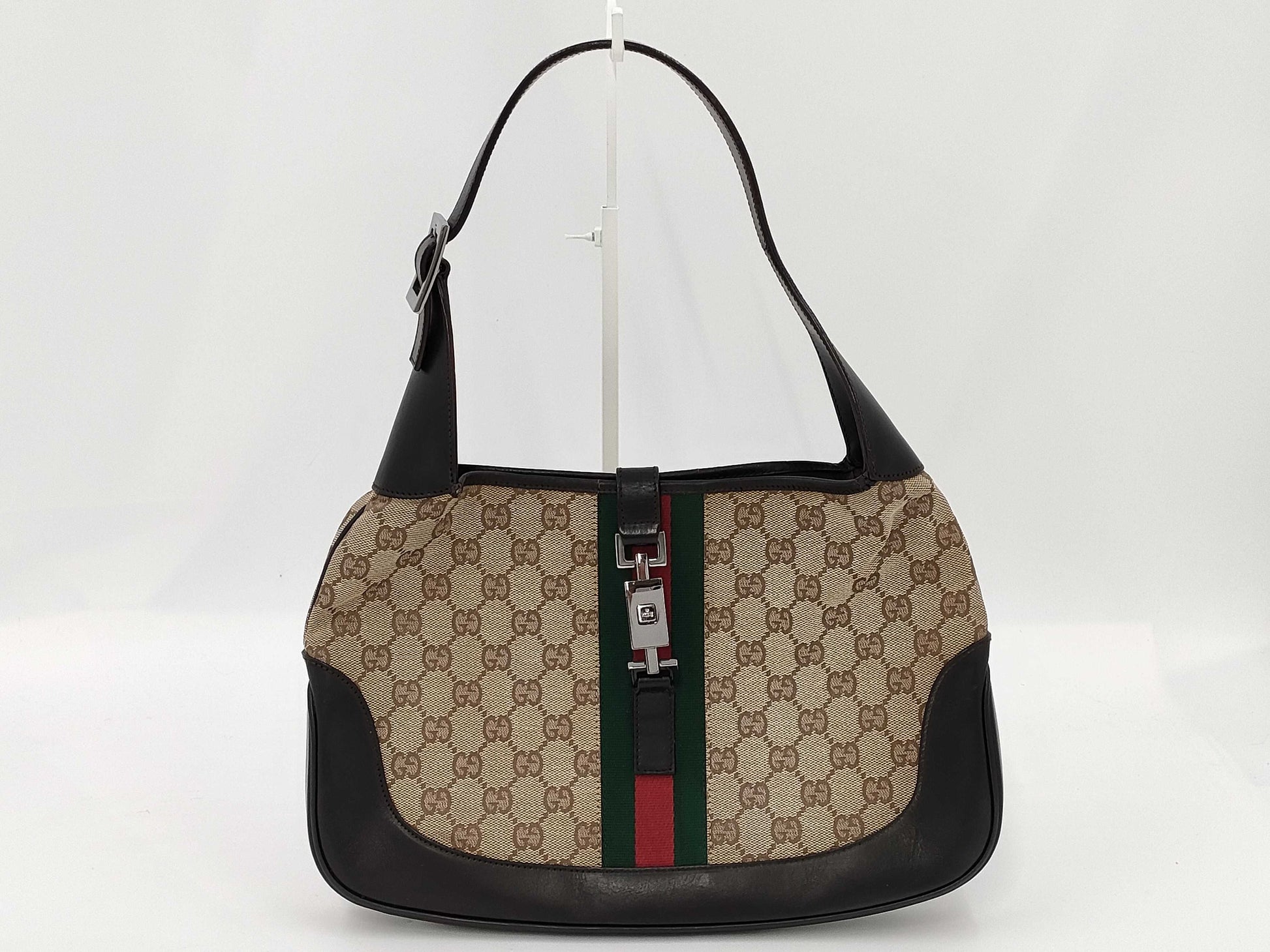 GUCCI GUCCI Jackie Bag Sherry Line GG Canvas Shoulder Bag