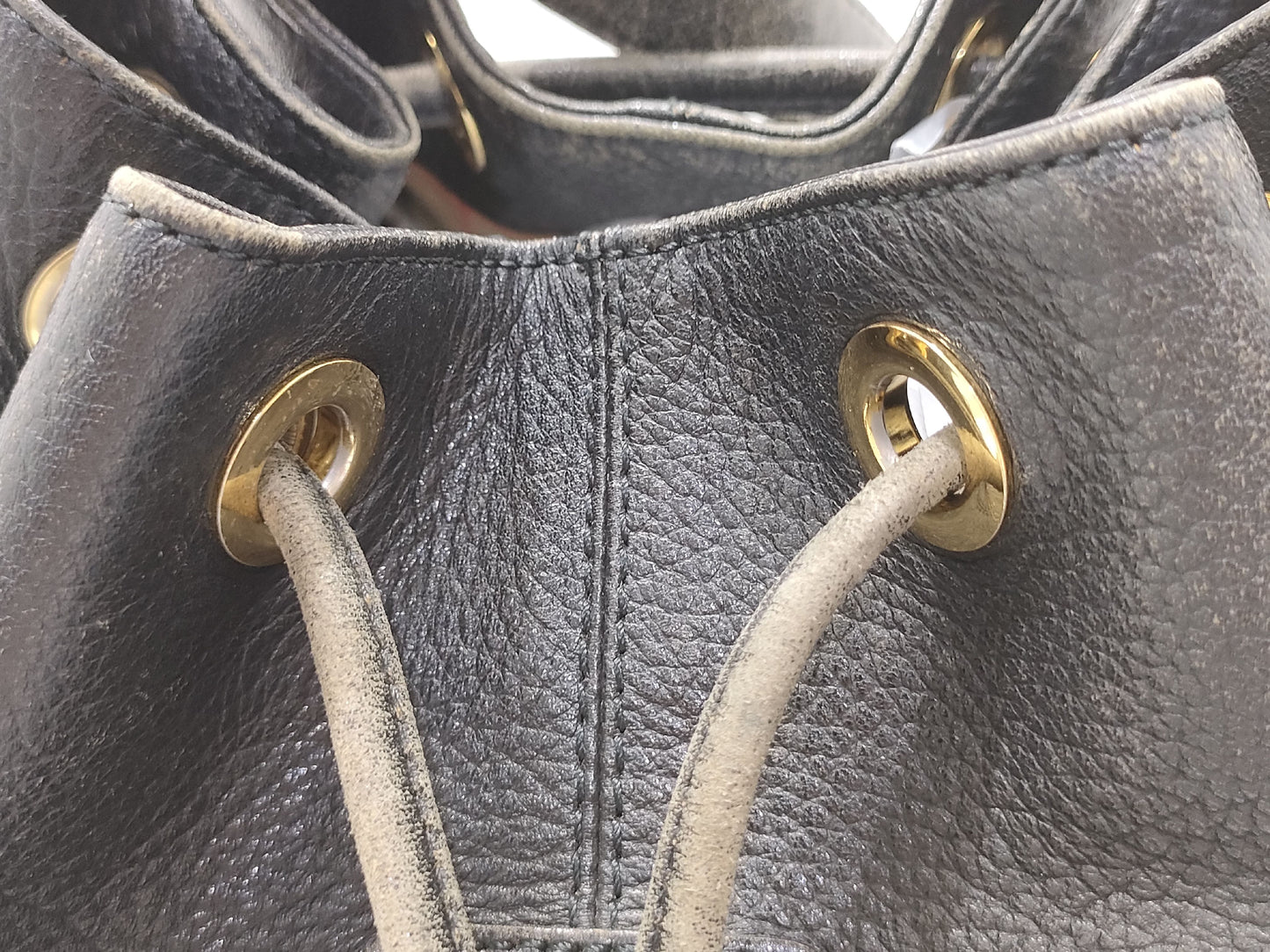 Burberry 6938 Drawstring Shoulder Bag, Black