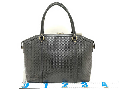 GUCCI Microssima 2-way shoulder bag tote bag with leather logo