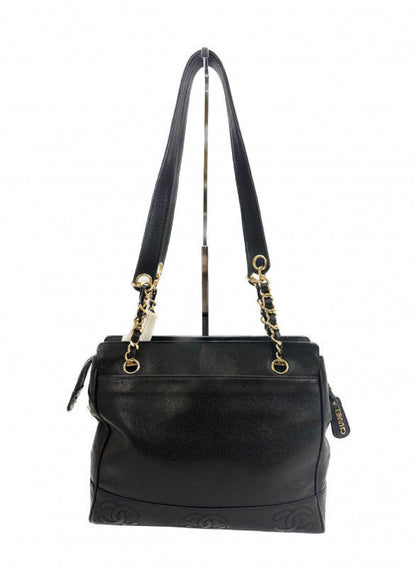CHANEL Triple Coco Caviar Chain Shoulder Bag