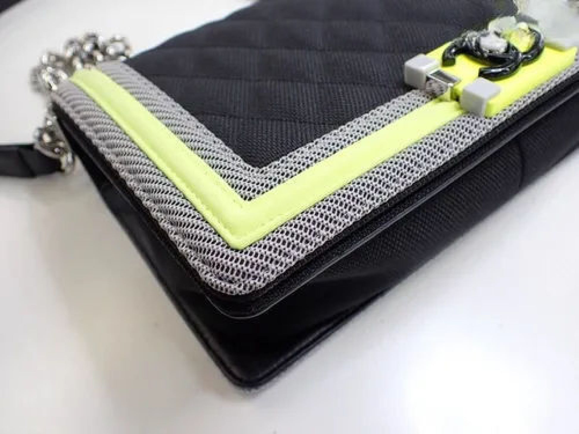 CHANEL Medium Fluo Boy Bag - Black Shoulder Bag