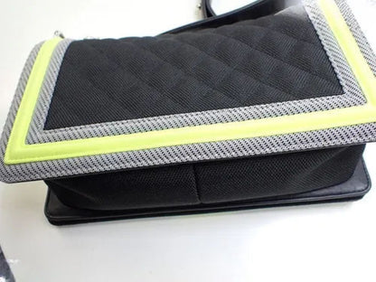 CHANEL Medium Fluo Boy Bag - Black Shoulder Bag