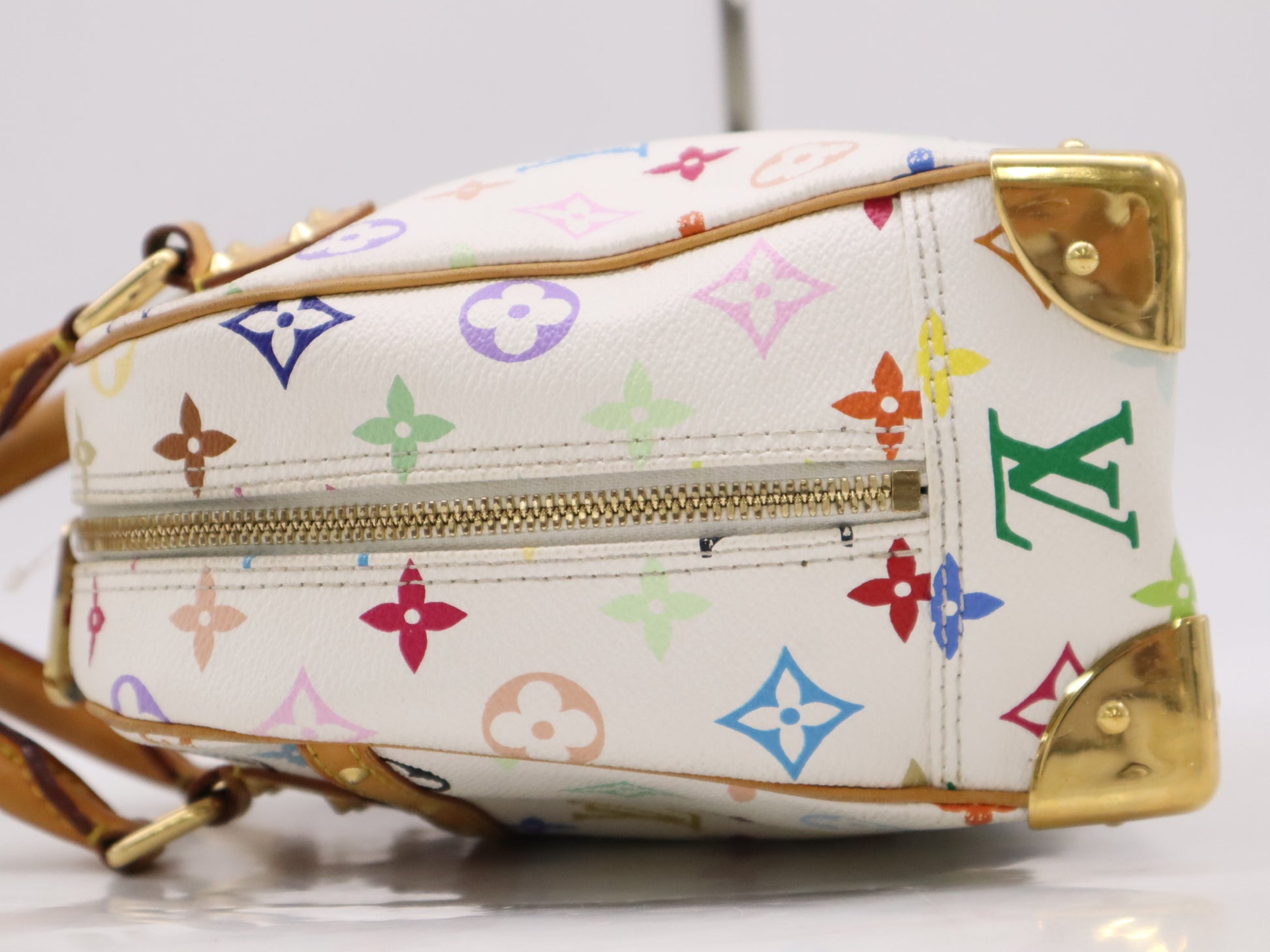 LOUIS VUITTON Monogram Multicolore M92663 Multicolore Trouville Blanc Handbag